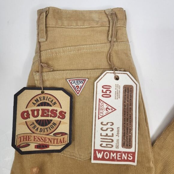 NEW Deadstock Womens Guess Jeans American Made Slim Fit Corduroy Pants 28x29 - Picture 4 of 7